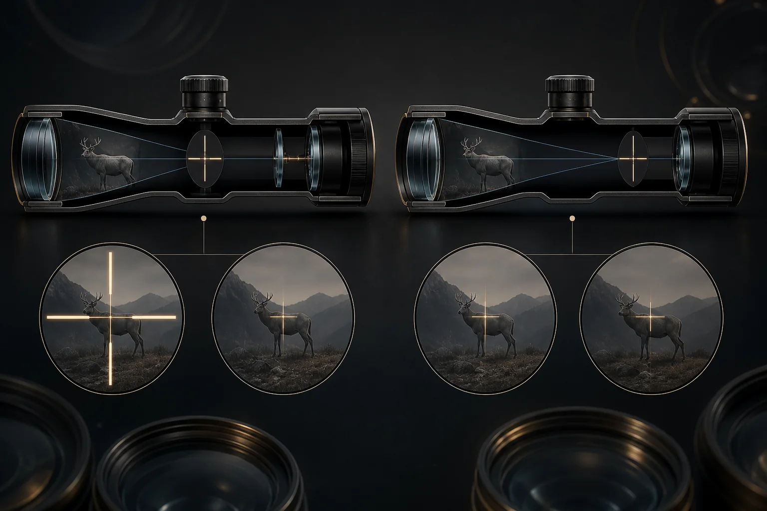 First focal plane and second focal plane comparison