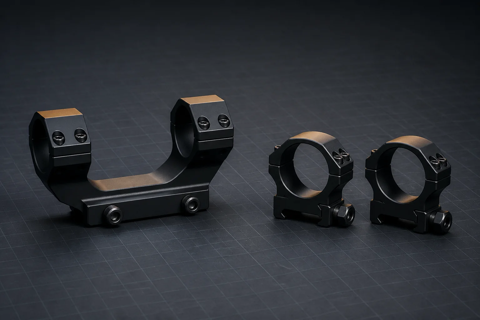 One-piece mount and two-piece scope ring comparison